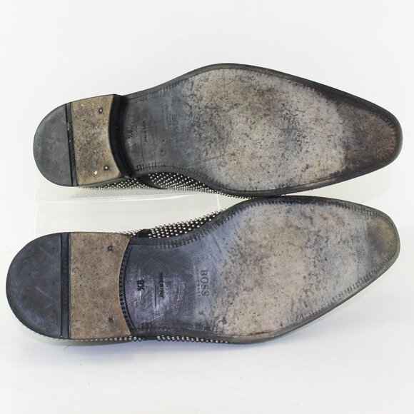 Rare Hugo Boss Silver Studded Leather Oxford Dress Shoes Mens (US 9.5/EU 43.5) - Picture 7 of 11